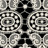 Eggnog Medallions and Leaves Guipure Lace Trim - 10"