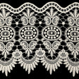 Eggnog Medallions and Leaves Guipure Lace Trim - 10"