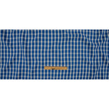 Famous Designer Italian Blue and White Plaid Viscose and Linen Woven