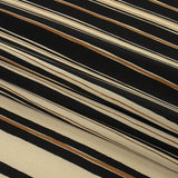 Italian Cream, Black and Tan Stripes Gradient Polyester Woven