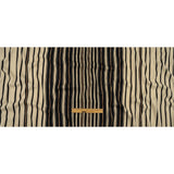Italian Cream, Black and Tan Stripes Gradient Polyester Woven