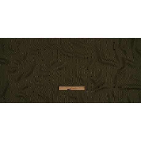 Olive, Navy and Cream Triangles and Dots Polyester Georgette