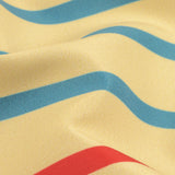 Sara Campbell Cream, Blue and Red Striped Polyester Woven