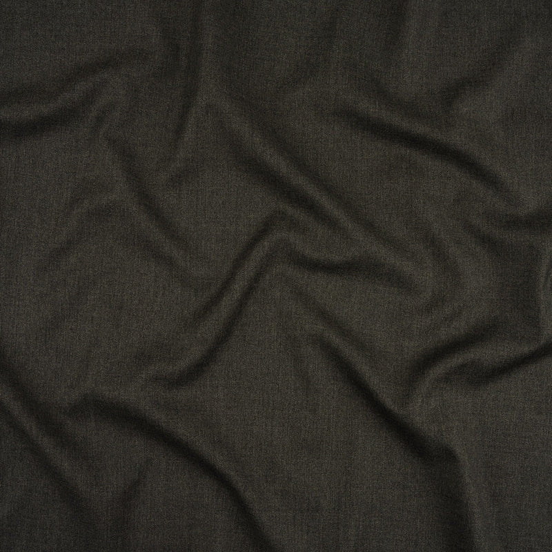 Heathered Gray Wool Twill Suiting