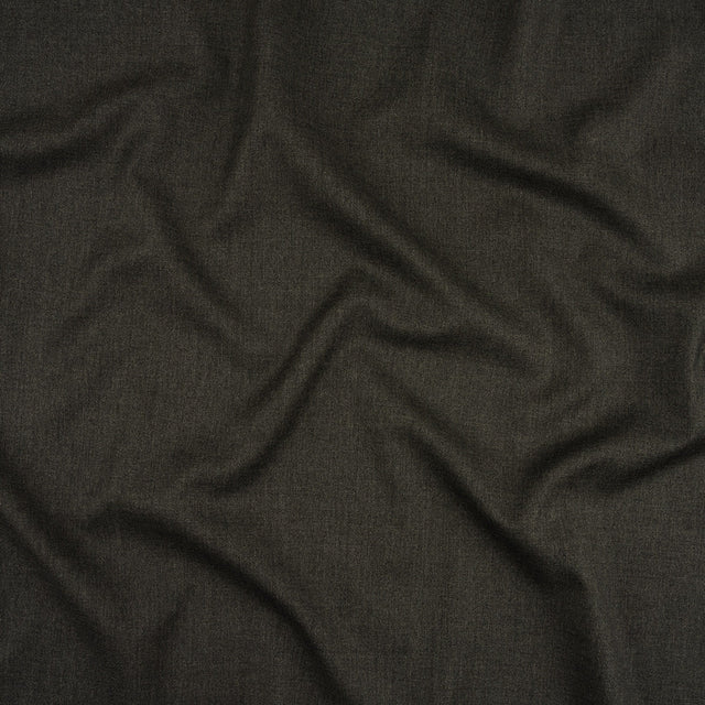 Heathered Gray Wool Twill Suiting