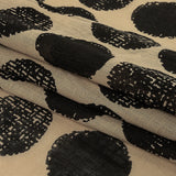 Tocca Beige and After Dark Distressed Circles Cotton Voile