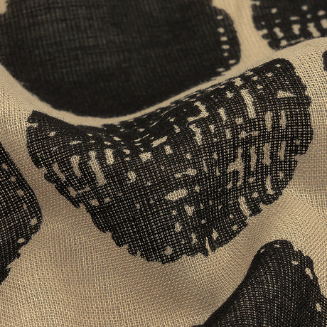 Tocca Beige and After Dark Distressed Circles Cotton Voile
