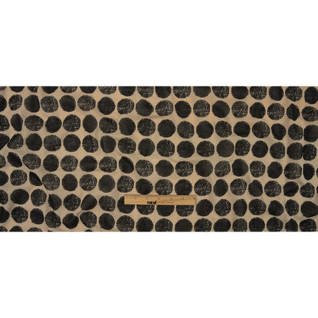 Tocca Beige and After Dark Distressed Circles Cotton Voile