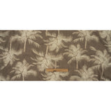 Italian White and Taupe Palm Trees Rayon Crepe