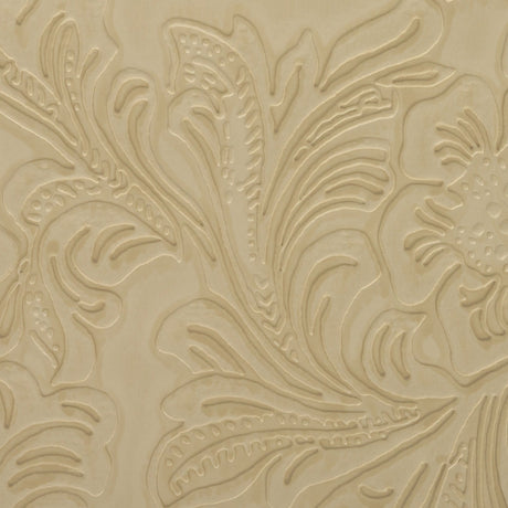 Vintage-Look Floral Embossed Vinyl - Antique White - Wynonna Collection