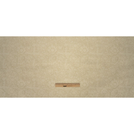 Vintage-Look Floral Embossed Vinyl - Antique White - Wynonna Collection