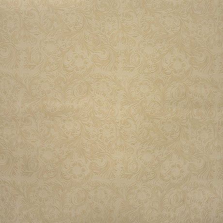 Vintage-Look Floral Embossed Vinyl - Antique White - Wynonna Collection
