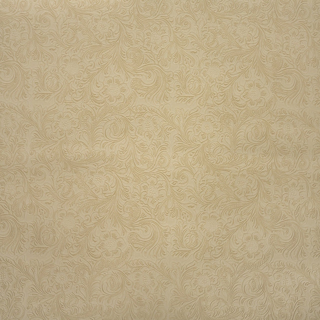 Vintage-Look Floral Embossed Vinyl - Antique White - Wynonna Collection