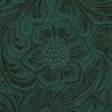 Vintage-Look Floral Embossed Vinyl - Pine Green - Wynonna Collection