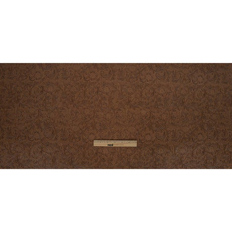 Vintage-Look Floral Embossed Vinyl - Peanut - Wynonna Collection