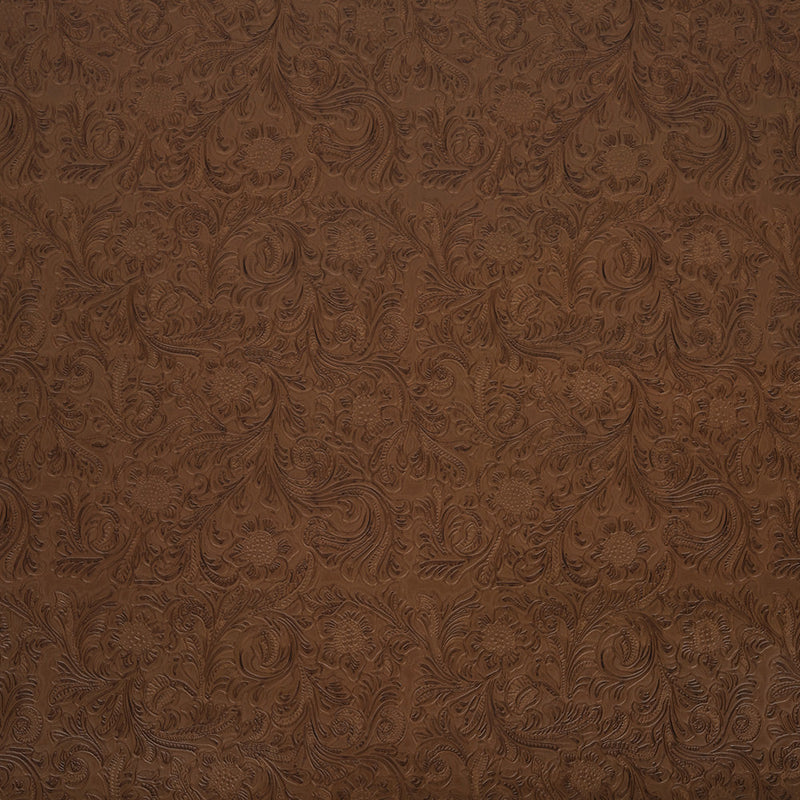 Vintage-Look Floral Embossed Vinyl - Peanut - Wynonna Collection