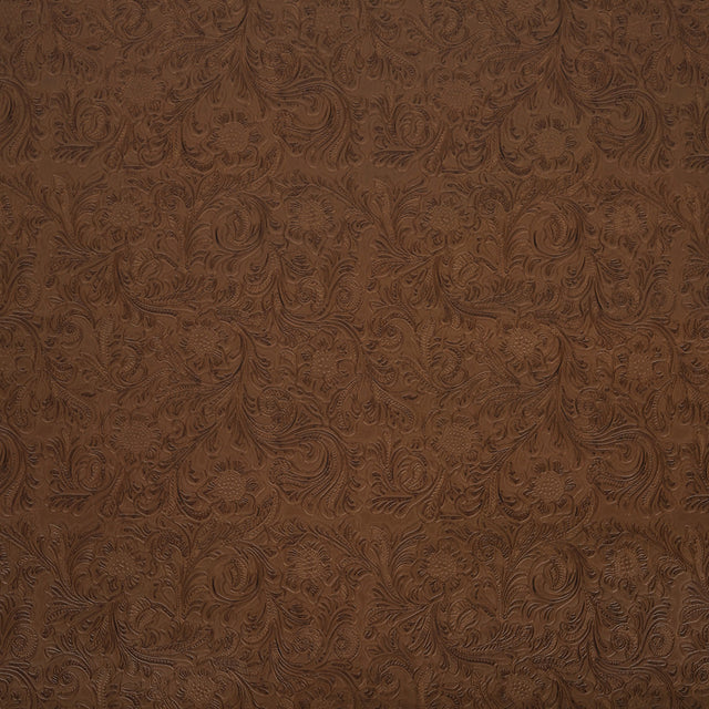 Vintage-Look Floral Embossed Vinyl - Peanut - Wynonna Collection