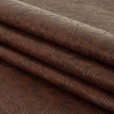 Vintage-Look Floral Embossed Vinyl - Brown - Wynonna Collection