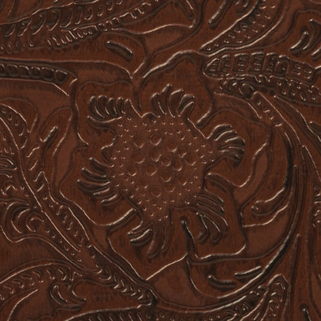 Vintage-Look Floral Embossed Vinyl - Brown - Wynonna Collection