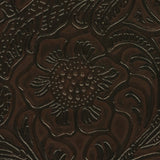 Vintage-Look Floral Embossed Vinyl - Chocolate - Wynonna Collection