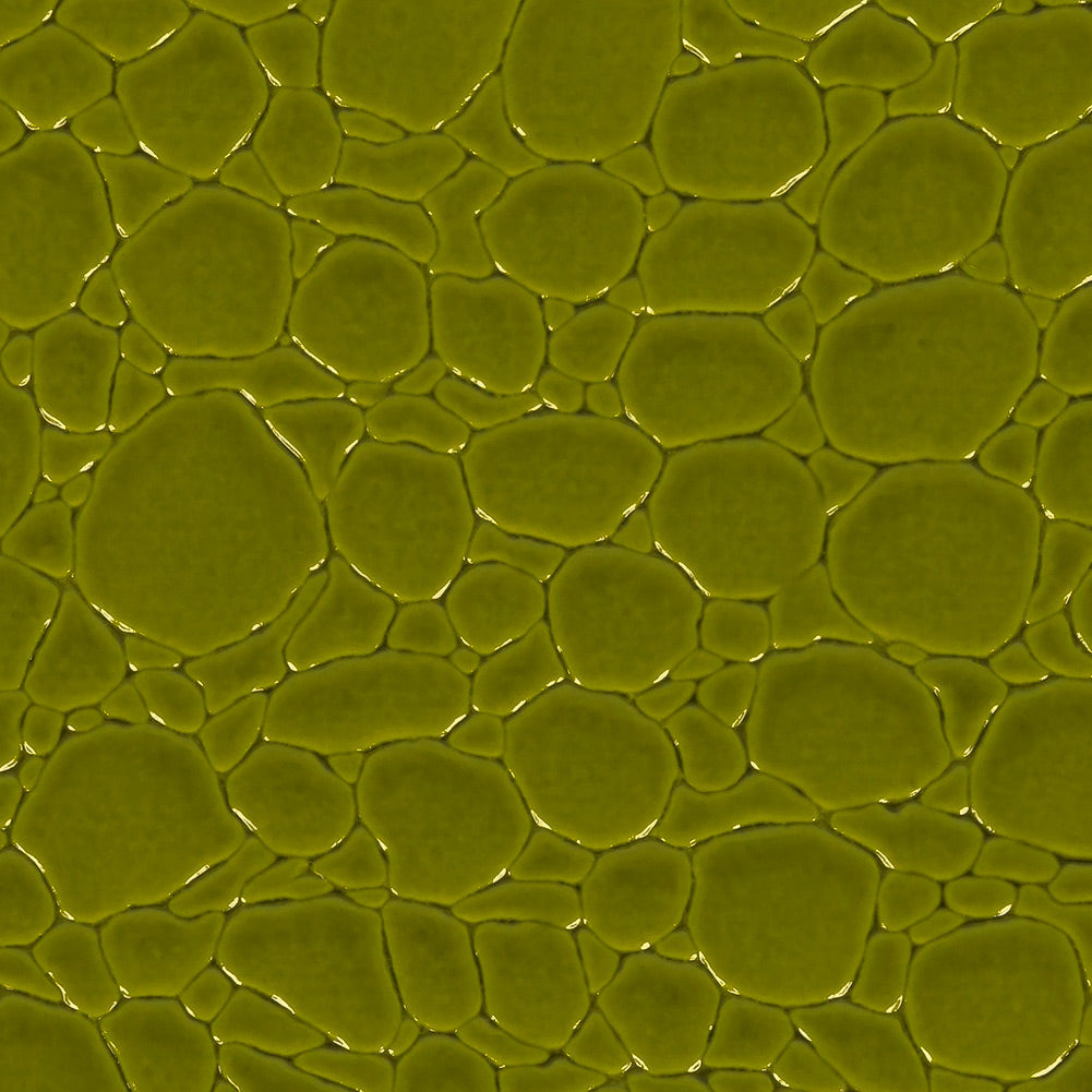 Faux Crocodile Patent Leather - Avocado - Brisbane Collection