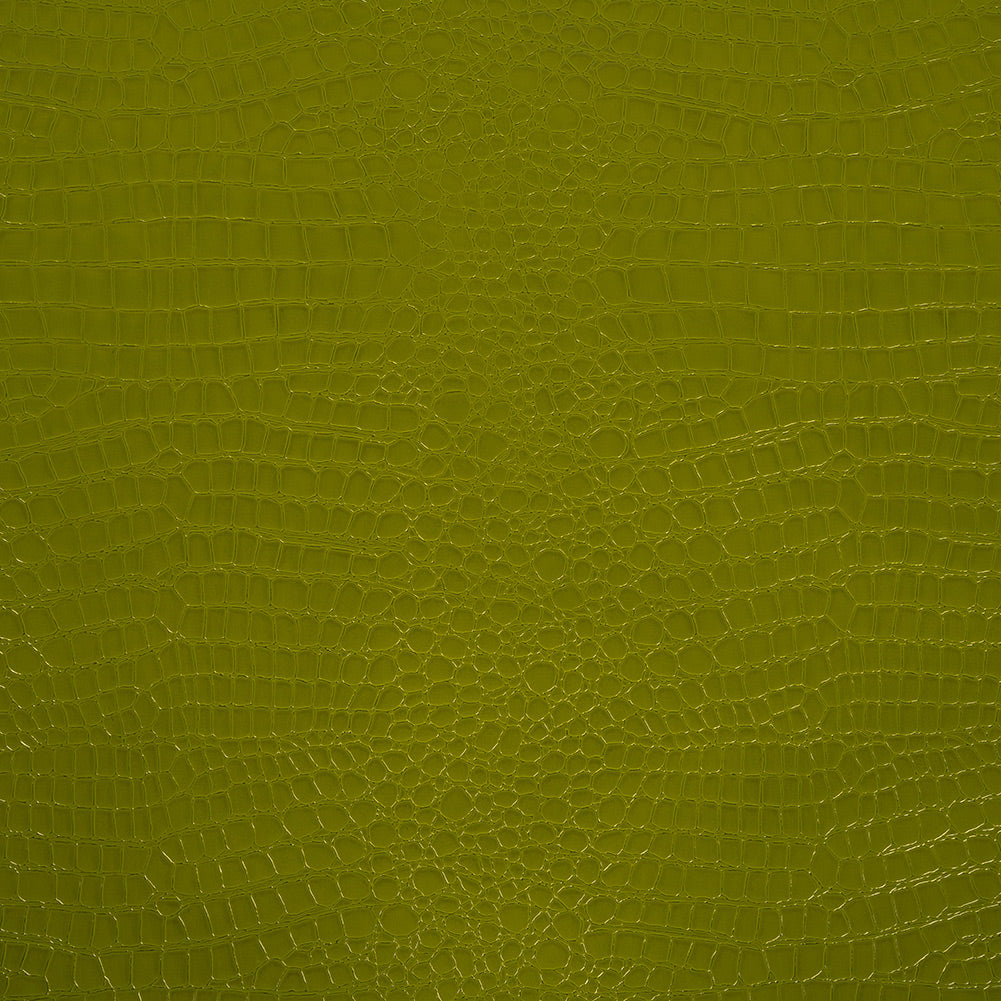 Faux Crocodile Patent Leather - Avocado - Brisbane Collection
