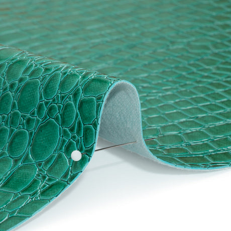 Faux Crocodile Patent Leather - Jungle - Brisbane Collection