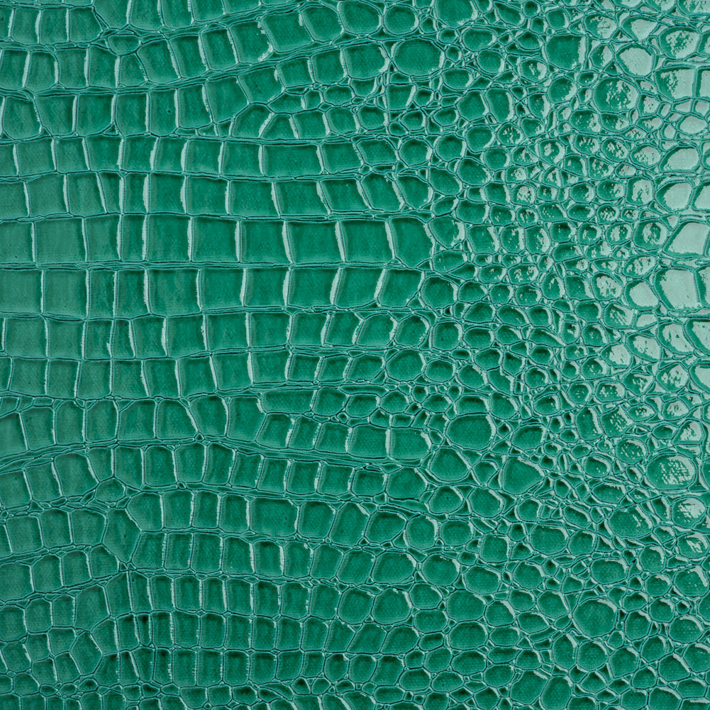 Faux Crocodile Patent Leather - Jungle - Brisbane Collection