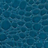 Faux Crocodile Patent Leather - Peacock - Brisbane Collection