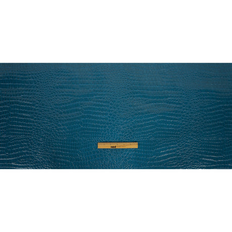 Faux Crocodile Patent Leather - Peacock - Brisbane Collection