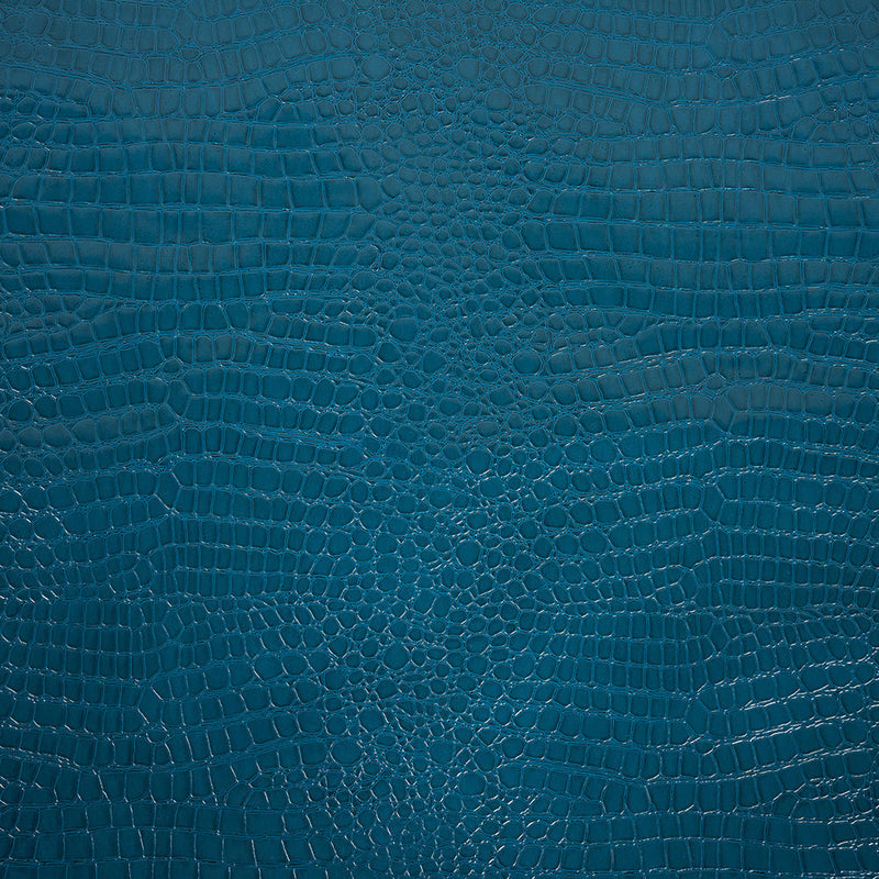 Faux Crocodile Patent Leather - Peacock - Brisbane Collection