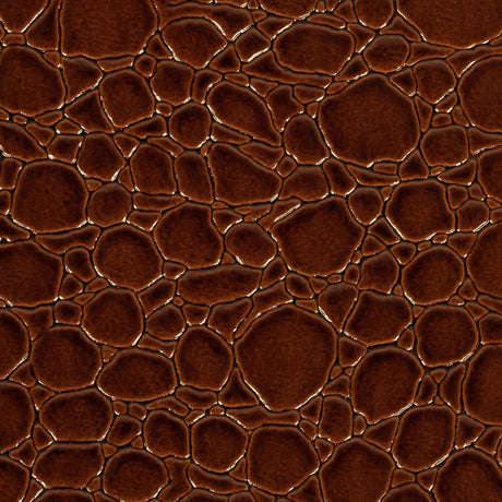 Faux Crocodile Patent Leather - Cinnamon - Brisbane Collection