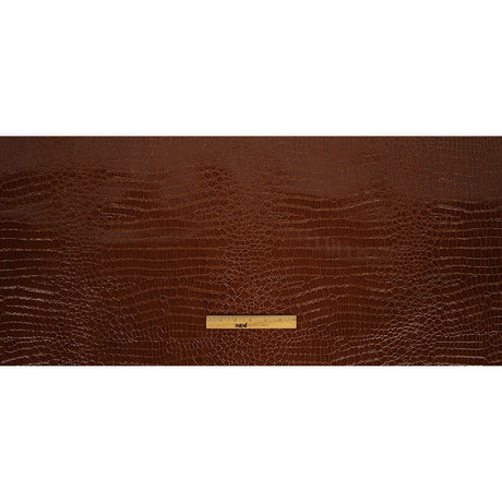 Faux Crocodile Patent Leather - Cinnamon - Brisbane Collection