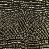 Metallic Crocodile Embossed Vinyl - Black and Silver - Twain Collection