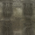Metallic Crocodile Embossed Vinyl - Black and Silver - Twain Collection