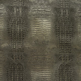 Metallic Crocodile Embossed Vinyl - Black and Silver - Twain Collection