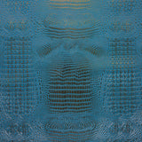 Metallic Crocodile Embossed Vinyl - Blue and Bronze - Twain Collection