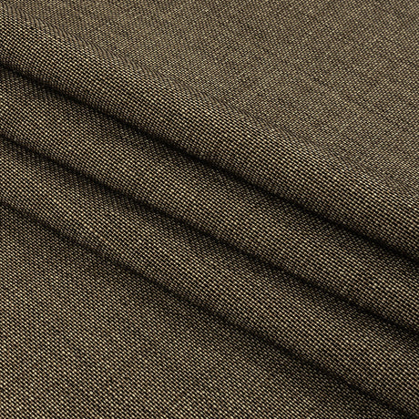 Italian Black and Beige Tweedy Stretch Wool and Silk Woven
