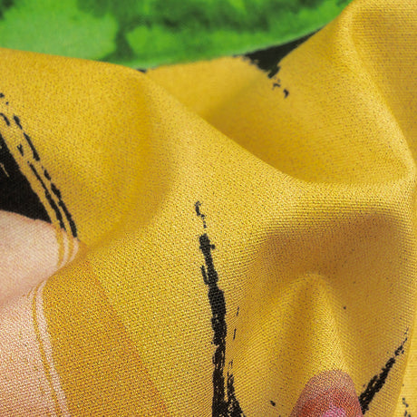 Stretch Cotton Poplin Print - Phantom Black and Rainbow Abstract - Mood Exclusive Color Fields