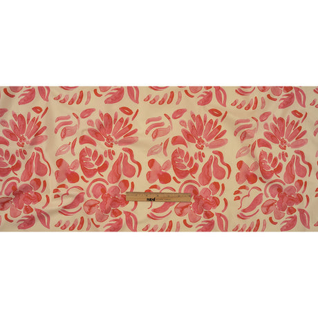 Stretch Cotton Poplin Print - Pink Flower Blocks - Mood Exclusive Romantic Inclinations