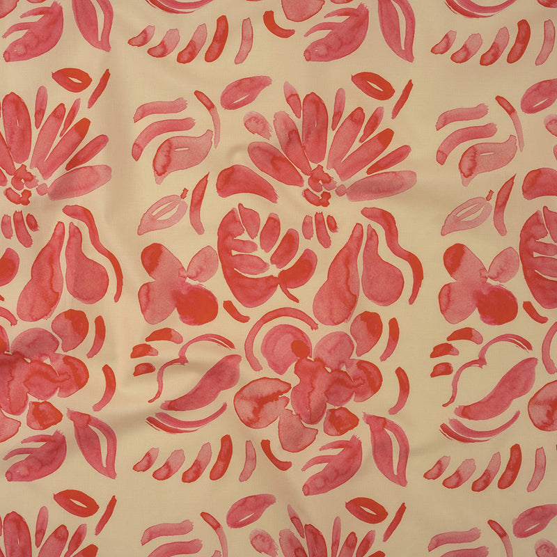 Stretch Cotton Poplin Print - Pink Flower Blocks - Mood Exclusive Romantic Inclinations