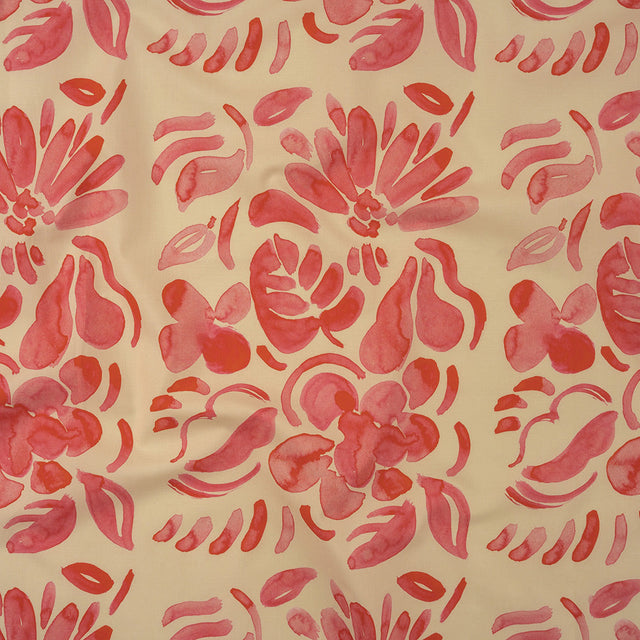 Stretch Cotton Poplin Print - Pink Flower Blocks - Mood Exclusive Romantic Inclinations