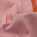 Stretch Cotton Poplin Print - Flame Red and Pink Painted Flowers and Hearts - Mood Exclusive My Valentine