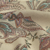 Cotton Gauze - Beige and Pink Paisley - Mood Exclusive Ask Alice Print
