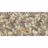 Cotton Gauze - Beige and Pink Paisley - Mood Exclusive Ask Alice Print