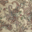 Cotton Gauze - Beige and Pink Paisley - Mood Exclusive Ask Alice Print