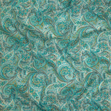Cotton Gauze - Aqua Jacobean Paisley - Mood Exclusive Hypnotize Me Print