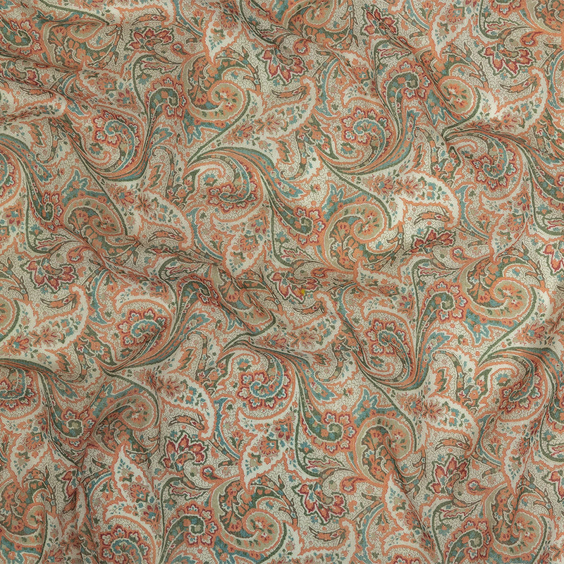 Cotton Gauze - Pink Jacobean Paisley - Mood Exclusive Hypnotize Me Print