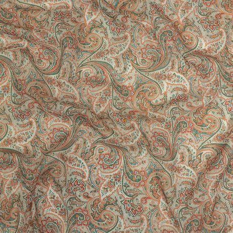 Cotton Gauze - Pink Jacobean Paisley - Mood Exclusive Hypnotize Me Print