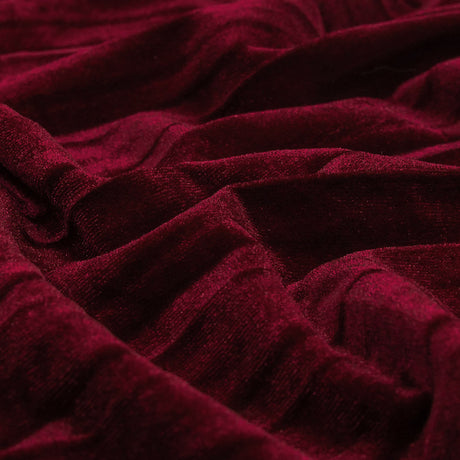 Pleated Velour - Wine - Tver Collection